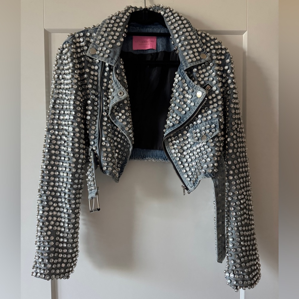 Denim Crystal Jacket size Small